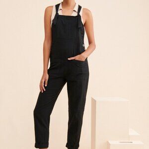 L Space Black Cali Girl Overalls